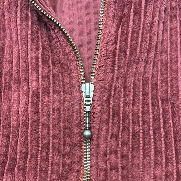WOOLRICH Vintage Dark Ruby Cotton Corduroy Full Zip Vest - Picture 6 of 6